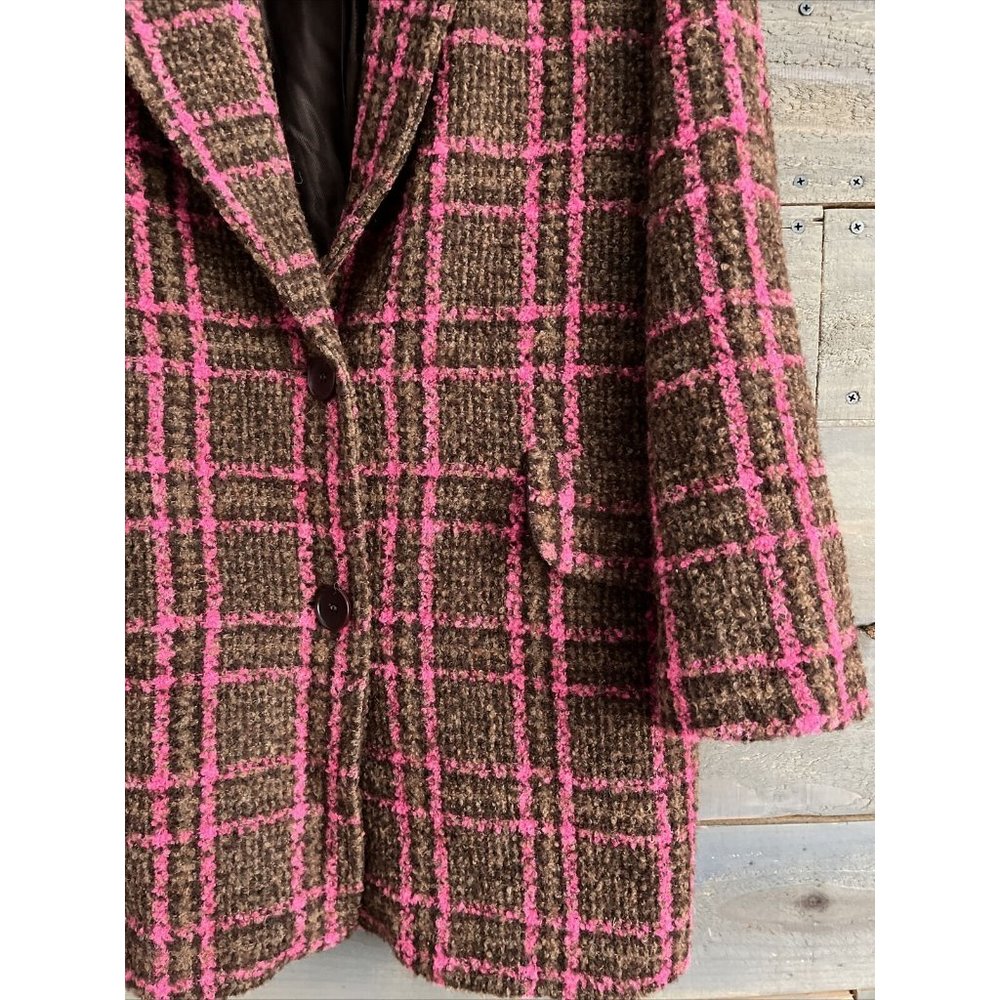 NWT Zara Women Plaid Coat Jacket Blazer - Picture 6 of 12